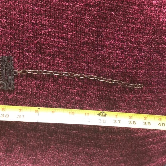 Chain Bronze Belt Featuring Orange Jewels - Picture 6 of 10